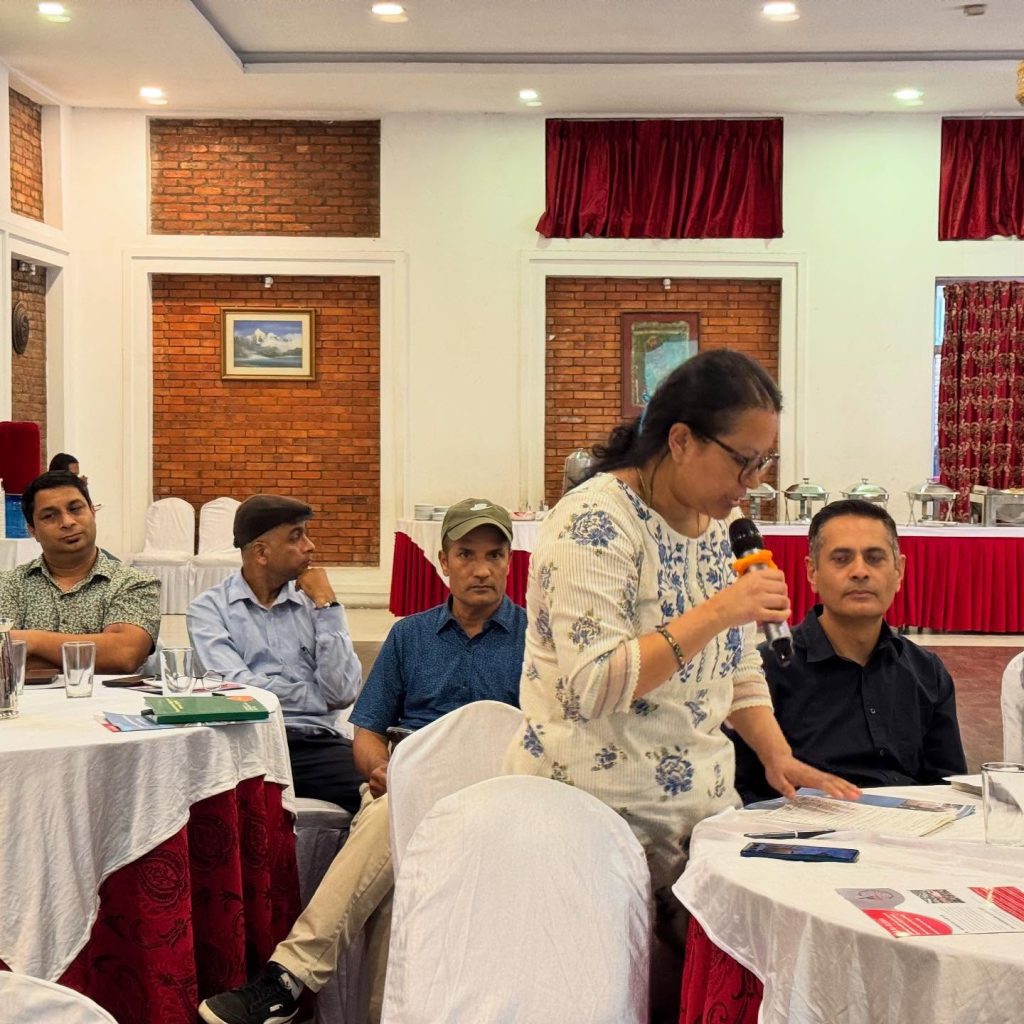 NHEICC Representative Sheela Shrestha sharing her views