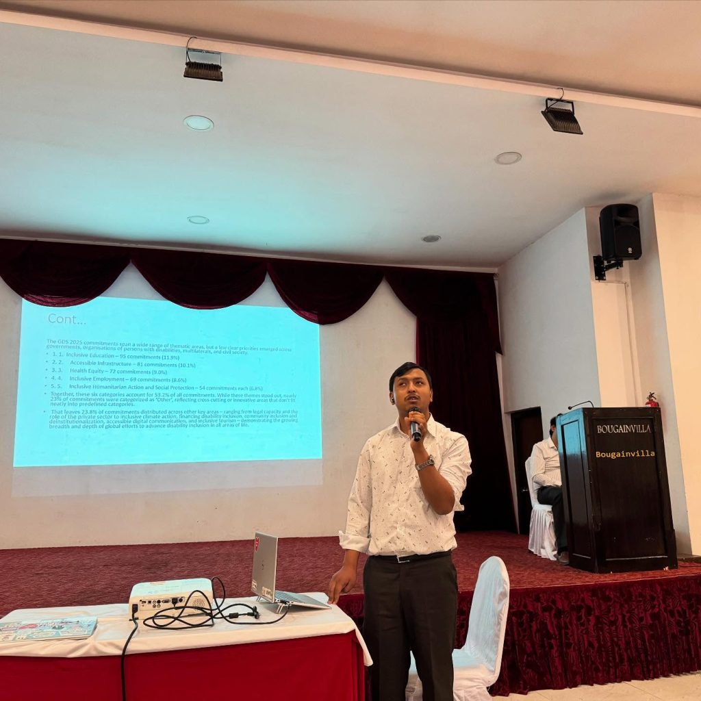 BYAN Director Nir Shrestha presenting GDS Commitments made by BYAN